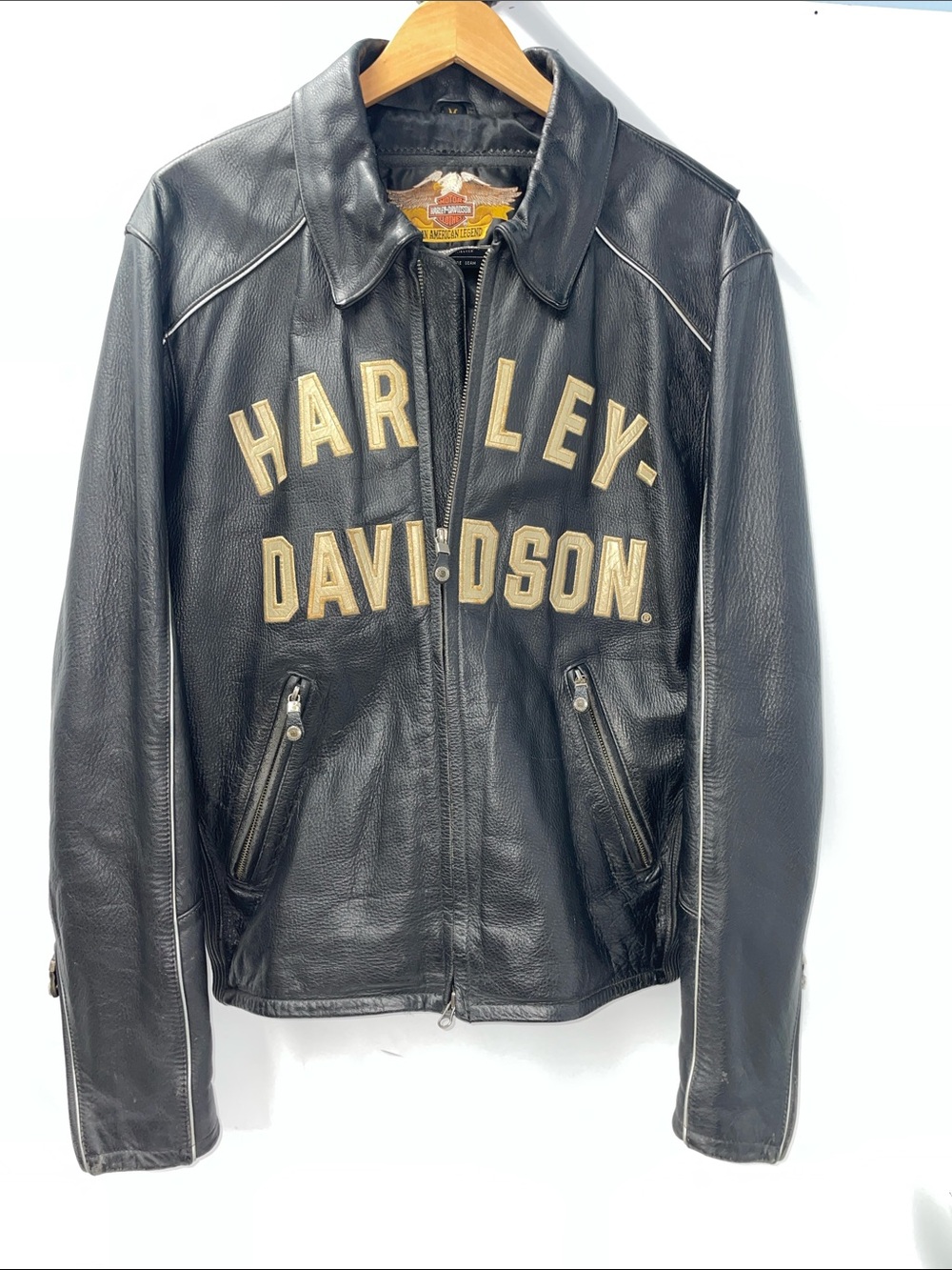 HARLEY DAVIDSON 100 YEAR ANNIVERSARY LEATHER MOTORCYCLE JACKET FTL-09-142